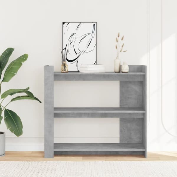 Konsolipöytä betoninharmaa 100x35x90 cm lastulevy