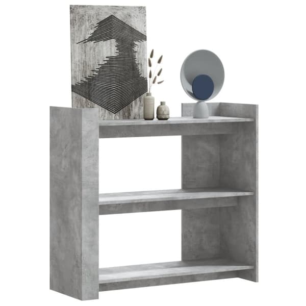 Konsolipöytä betoninharmaa 100x35x90 cm lastulevy