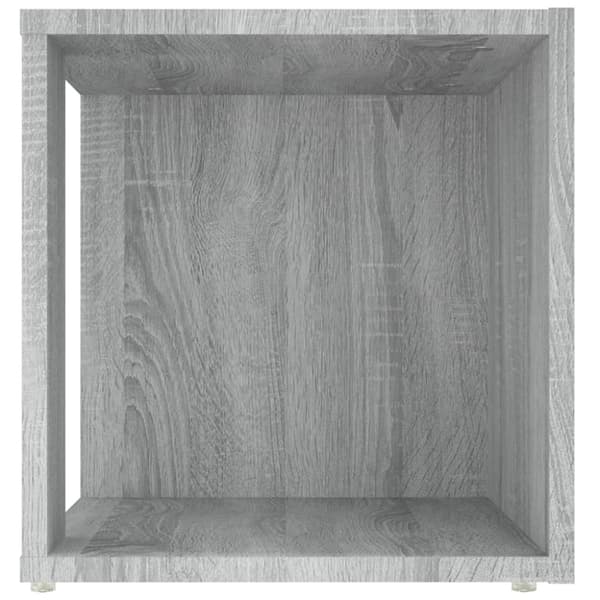 sidebord 33x33x34,5 cm grå sonoma-eg