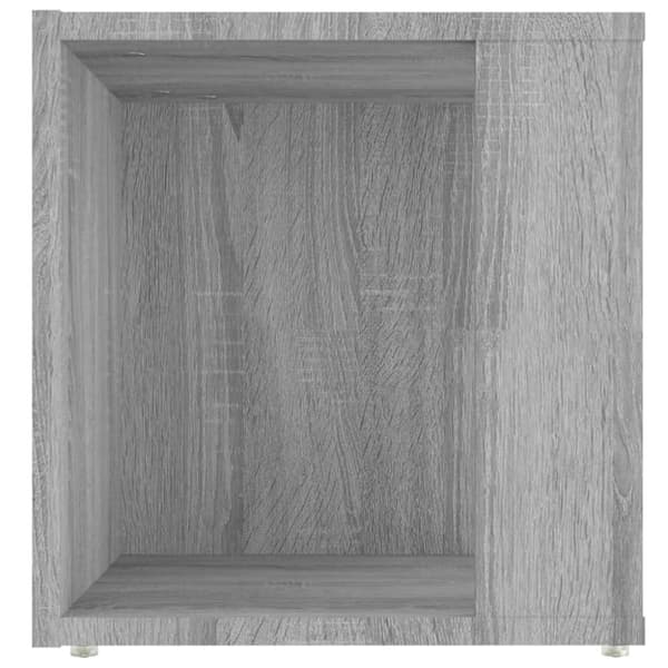 sidebord 33x33x34,5 cm grå sonoma-eg
