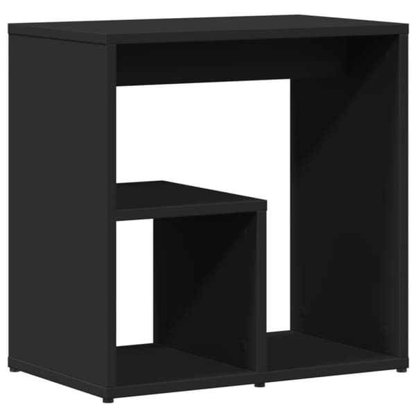 Sidobord 2 st svart 50x30x50 cm konstruerat trä