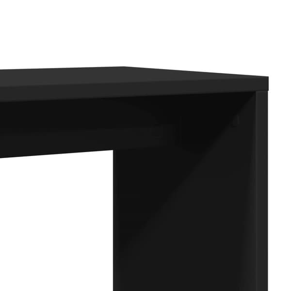 Sidobord 2 st svart 50x30x50 cm konstruerat trä