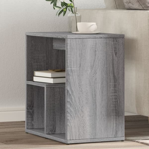 sidebord 2 stk. 50x30x50 cm konstrueret træ grå sonoma-eg