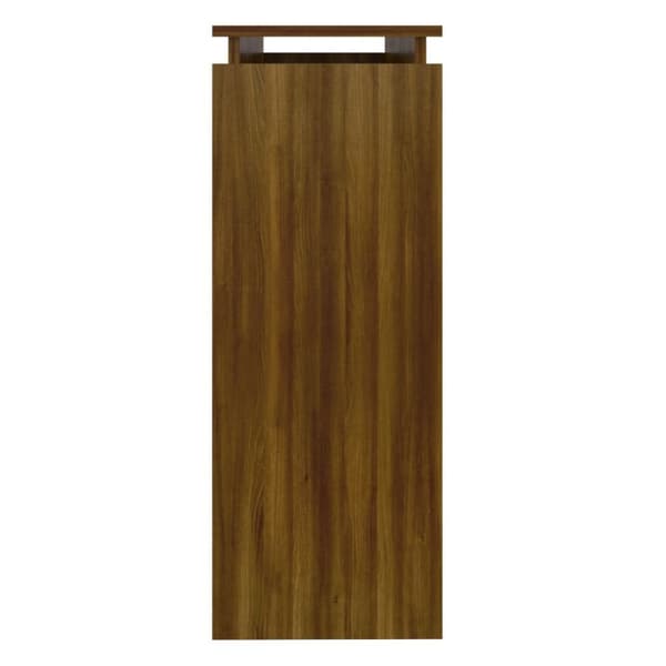 konsolbord 102x30x80 cm konstrueret træ brun egetræsfarve