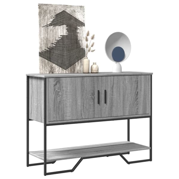 konsolbord 100x35x74,5 cm konstrueret træ grå sonoma-eg