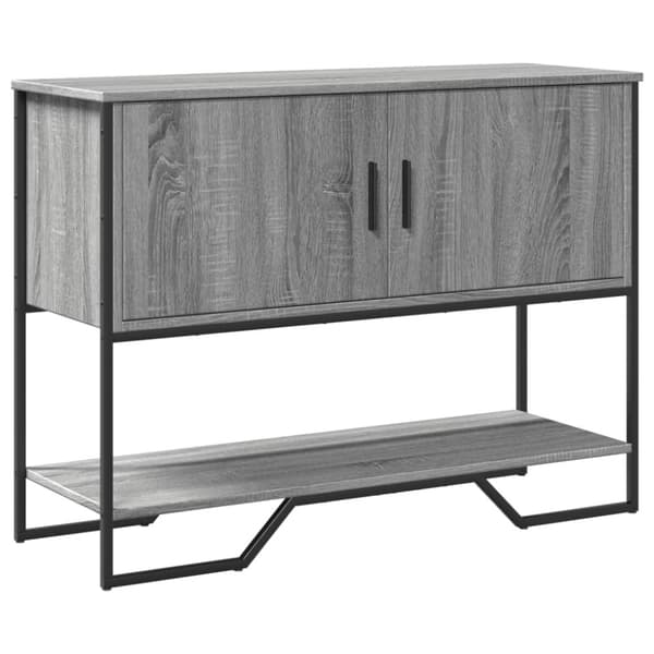konsolbord 100x35x74,5 cm konstrueret træ grå sonoma-eg