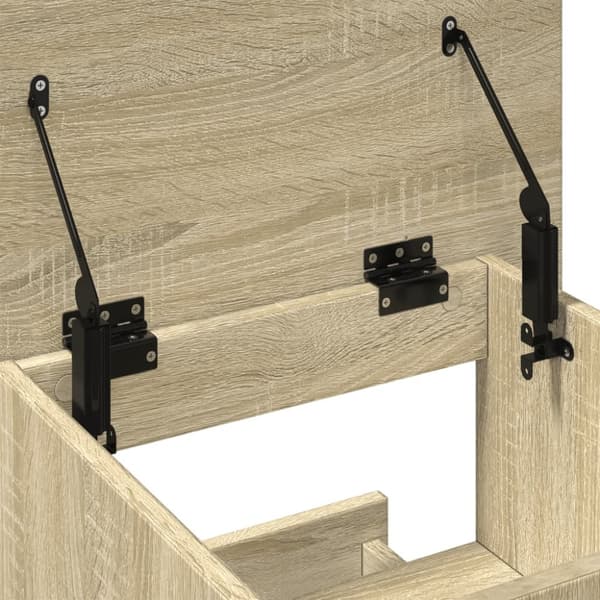 talerstol med hjul skuffe 55x55x107cm konstrueret træ sonoma eg