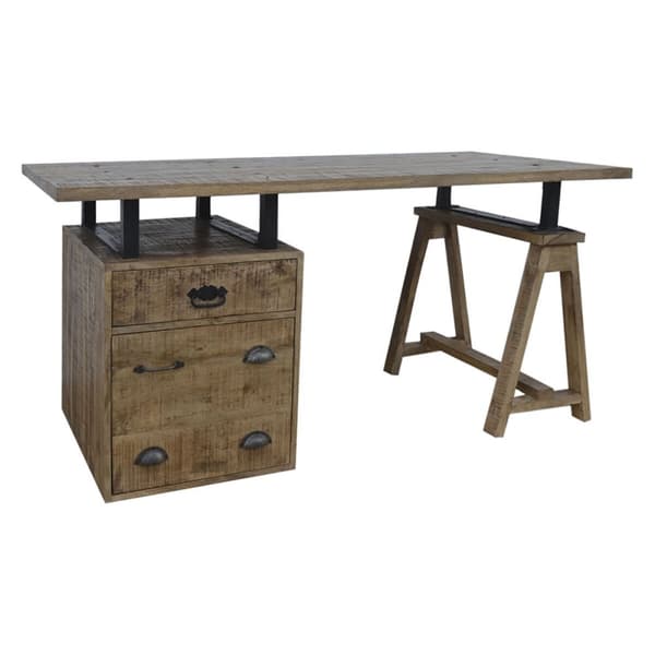 Skrivebord DKD Home Decor 160 x 80 x 75 cm Metall Treverk av mangotre