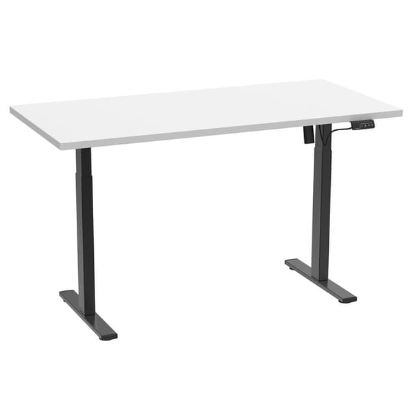 LonaE skrivebord elektrisk hev-senk-funksjon 110x80x71-120cm hvit, svart.