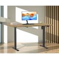 Miniatyrbilde 5 av 5: LonaE skrivebord elektrisk hev-senk-funksjon 110x80x71-120cm eik dekor, svart.