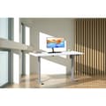 Miniatyrbilde 6 av 6: LonaE skrivebord elektrisk hev-senk-funksjon 140x50x71-120cm hvit, sølvfarget.