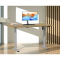 Miniatyrbilde 5 av 6: LonaE skrivebord elektrisk hev-senk-funksjon 140x80x71-120cm eik dekor, sølvfarget.