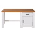 Miniatyrbilde 1 av 6: Maluno skrivebord 1 dør, 1 skuff hvit,eik dekor.