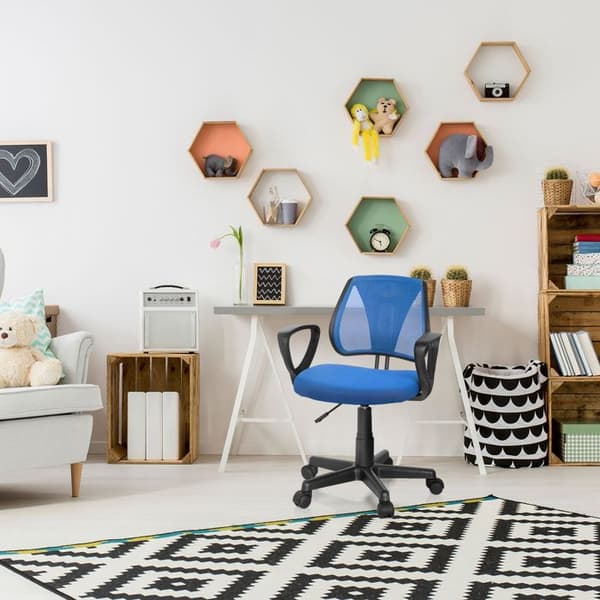 Snurrstol för barn - hjh OFFICE - KIDDY CD - Blå - Tyg