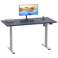 Miniatyrbilde 2 av 6: LonaE skrivebord elektrisk hev-senk-funksjon 140x80x71-120cm antracitt, sølvfarget.