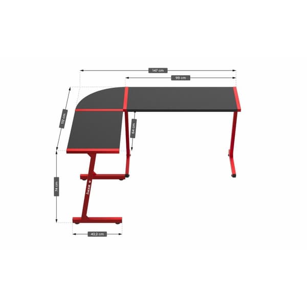 Skrivbord Huzaro HZ-Hero 6.0 Red Röd
