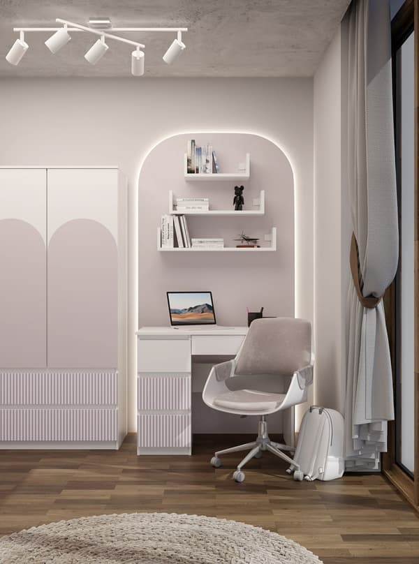 Mijas skrivebord VENSTRE ARTESO PINK Pink