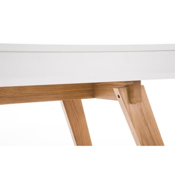 Skrivbord 140cm modern design Vit 3 lådor Pedro