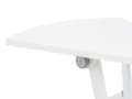 Miniatyrbild 6 av 7: Fällbart Skrivbord Vit Metallram MFC Bordsskiva 90 x 64 cm Hopfällbart Portabelt Mobilt Bord med Hjul Modern Design