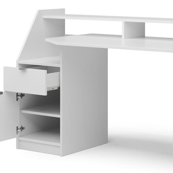 Vicco Joel skrivbord, Vit, 179,8 x 65,5 cm
