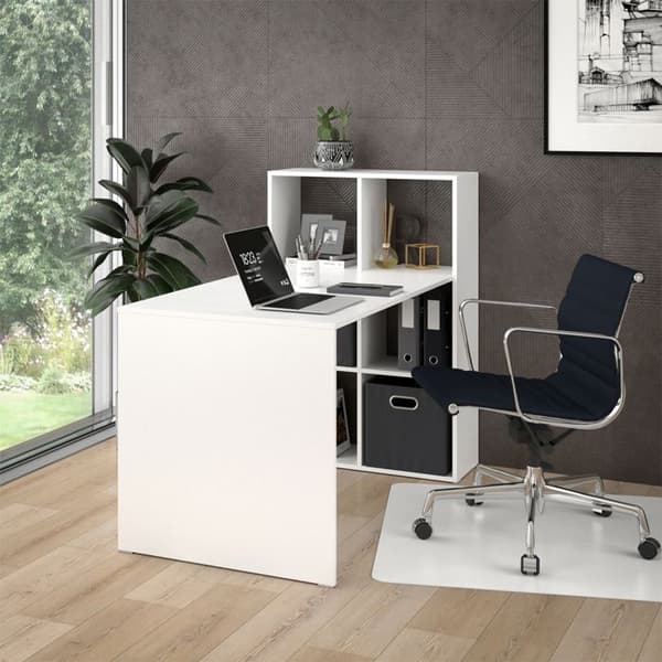 Vicco Emir skrivbord, Vit, 72 x 144 cm