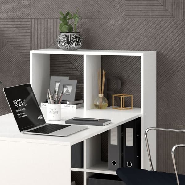 Vicco Emir skrivbord, Vit, 72 x 144 cm