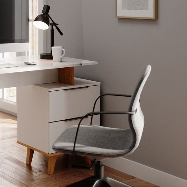 Vicco Nautica skrivbord, Vit, 138 x 60 cm med lådor L
