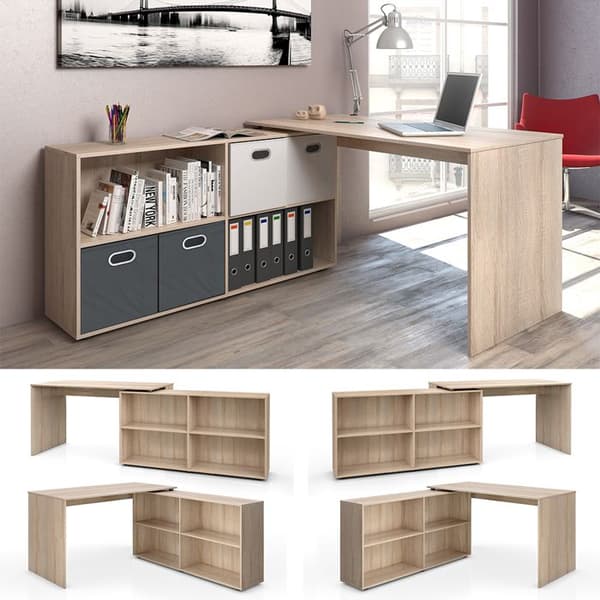 Vicco FlexPlus Hörnskrivbord, Sonoma, 137 x 60 cm