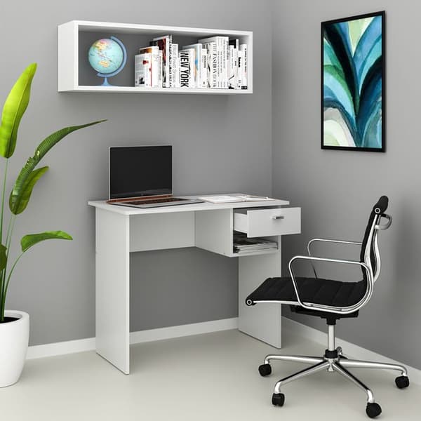 Vicco Colin skrivbord, Vit, 90 x 50 cm