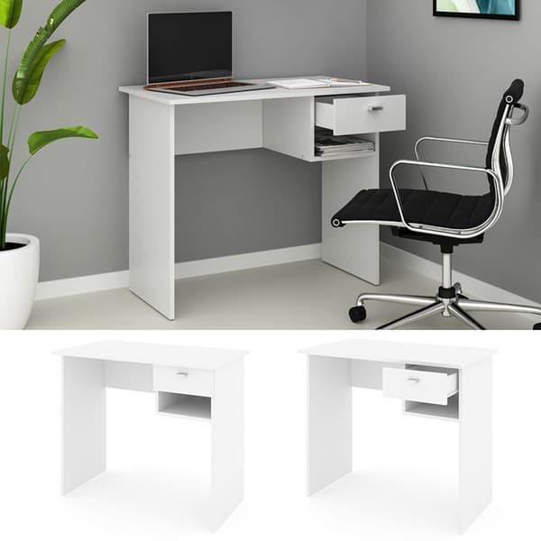 Vicco Colin skrivbord, Vit, 90 x 50 cm