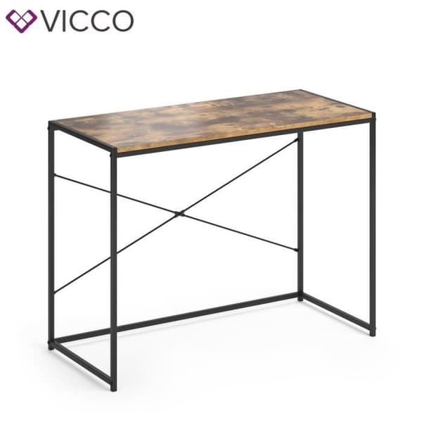 VICCO Loft skrivbord Fyrk skrivbord arbetsbord PC bord naturträ 100 x 45 cm