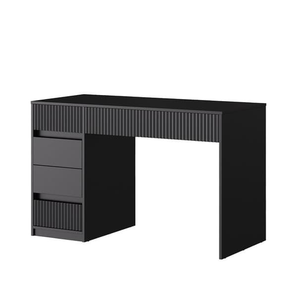 Omira skrivbord, 120 x 55 cm med 5 lådor, Svart, Vicco