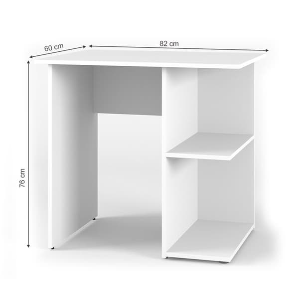 Vicco Simple Skrivbord, Vit, 82 x 60 cm