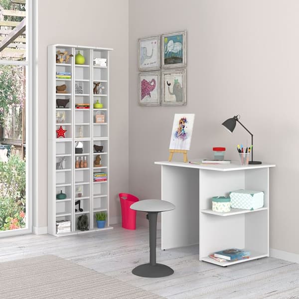 Vicco Simple Skrivbord, Vit, 82 x 60 cm