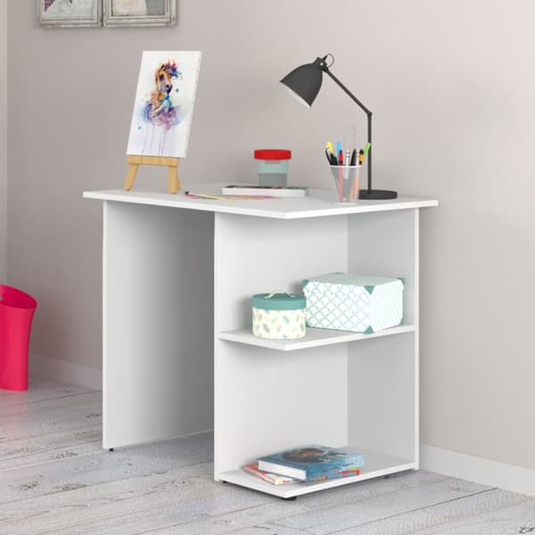 Vicco Simple Skrivbord, Vit, 82 x 60 cm