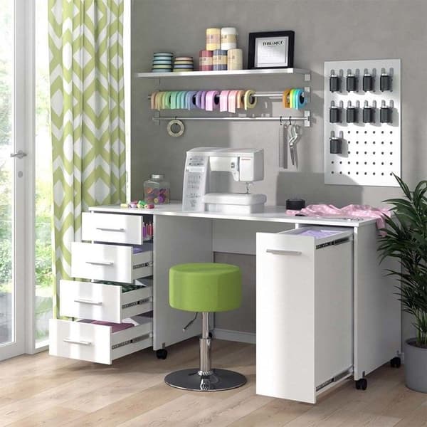 Vicco Verona skrivbord, Vit, 148 x 60 cm