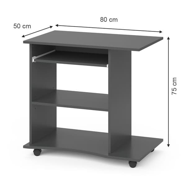 Vicco Harm Skrivbord, antracit, 80 x 50 cm