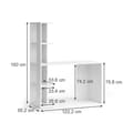 Miniatyrbild 3 av 6: Tower Desk, 122,2 x 55,2 cm med 4 fack, Vit, Vicco