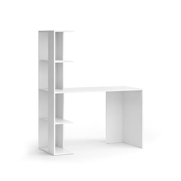 Tower Desk, 122,2 x 55,2 cm med 4 fack, Vit, Vicco