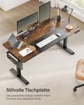 Pikkukuva 11 / 11: Rootz sähköinen seisomapöytä - Vintage Ruskea - Lastulevypöytä - Säädettävä korkeus - 70cm x 160cm x 120cm