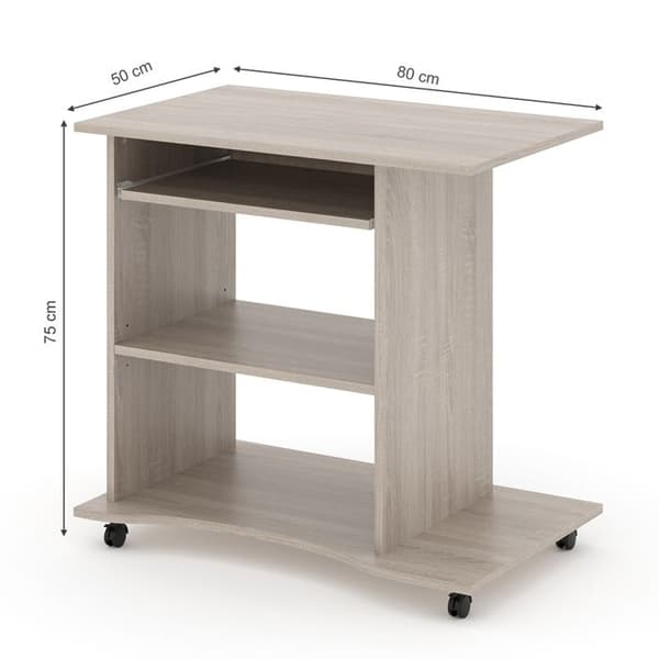 Vicco Harm Skrivbord, Sonoma, 80 x 50 cm