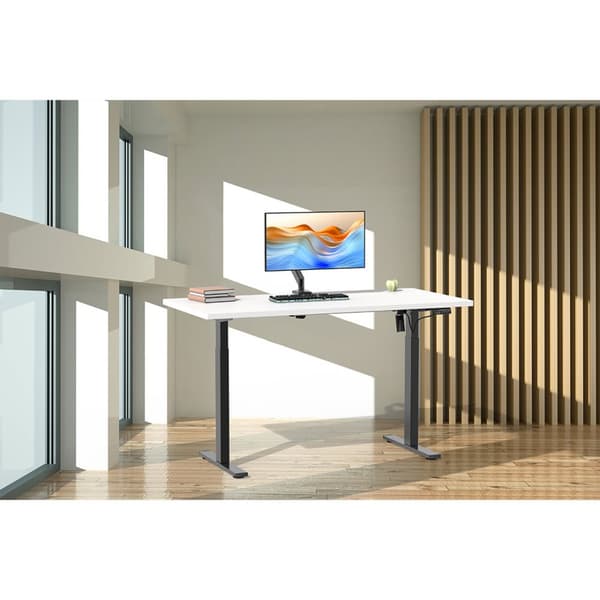 LonaE skrivbord elektrisk höj- och sänkfunktion 110x50x71-120cm vit, svart.