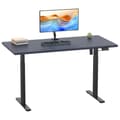 Miniatyrbild 2 av 4: LonaE skrivbord elektrisk höj- och sänkfunktion 140x80x71-120cm antracit, svart.