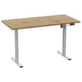 Miniatyrbillede 1 af 6: LonaE skrivebord elektrisk hæve sænke funktion 160x80x71-120cm eg dekor, sølvfarvet.
