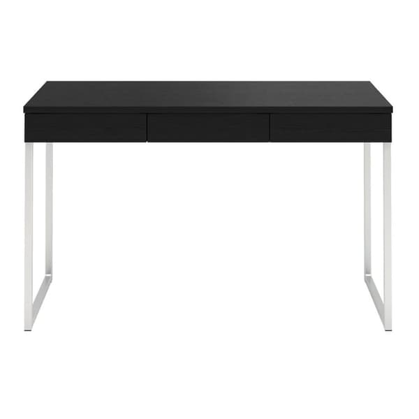 Fula skrivebord 3 skuffer svart ask dekor.