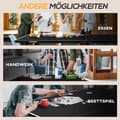 Miniatyrbild 7 av 10: Rootz Bordtennisbord - Pingisbord - Kompakt hopfällbart - Mångsidig användning - 274cm x 152,5cm x 76cm - Black Steel MDF - Hjul - Tillbehör