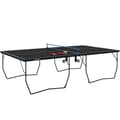 Miniatyrbild 10 av 10: Rootz Bordtennisbord - Pingisbord - Kompakt hopfällbart - Mångsidig användning - 274cm x 152,5cm x 76cm - Black Steel MDF - Hjul - Tillbehör