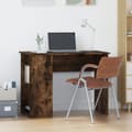 Miniatyrbild 1 av 2: Skrivbord rökfärgad ek 100x55x75 cm konstruerat trä