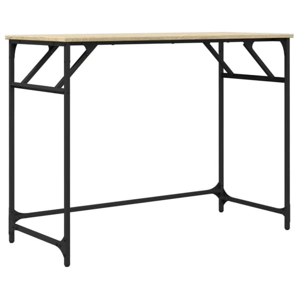 Skrivbord sonoma-ek 100x45x76 cm trä pulverlackerat stål