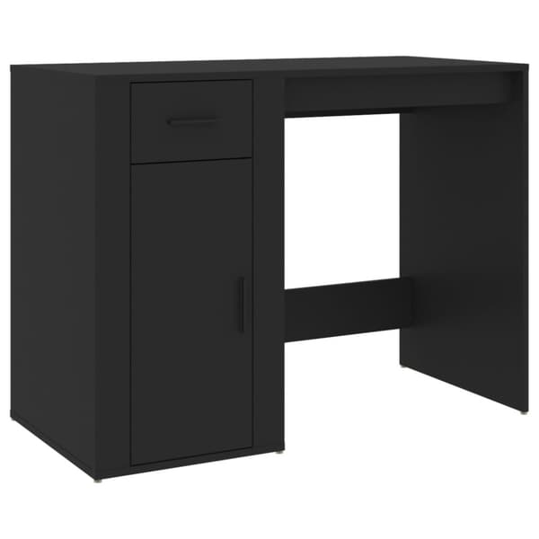 Skrivbord svart 100x49x75 cm konstruerat trä